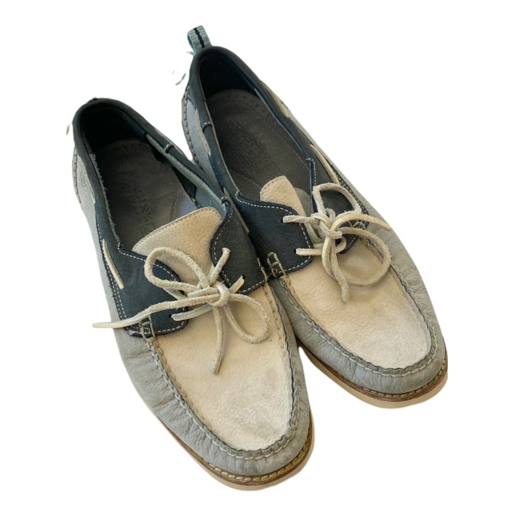 SPERRY Top-Sider Blue & Grey Leather Boat Shoes